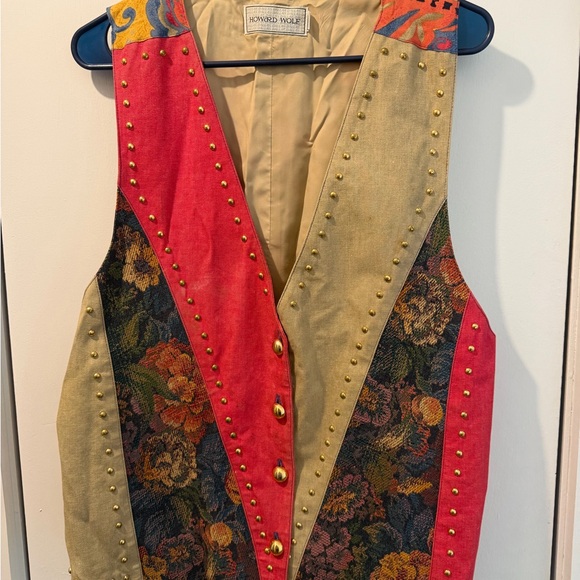 Howard Wolf Tops - Howard Wolf Women's Floral Patchwork Vest
